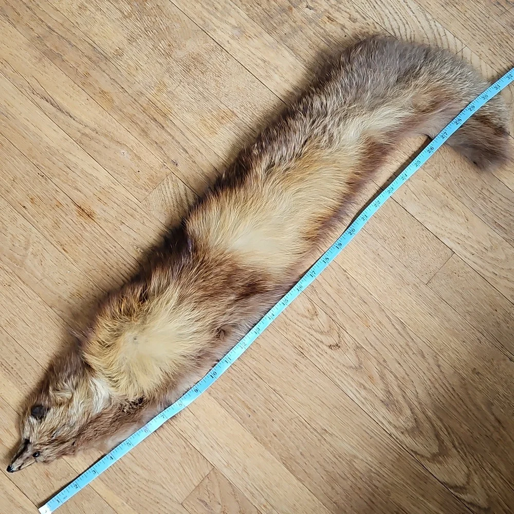 Vintage Fox Fur Collar With Mink Face